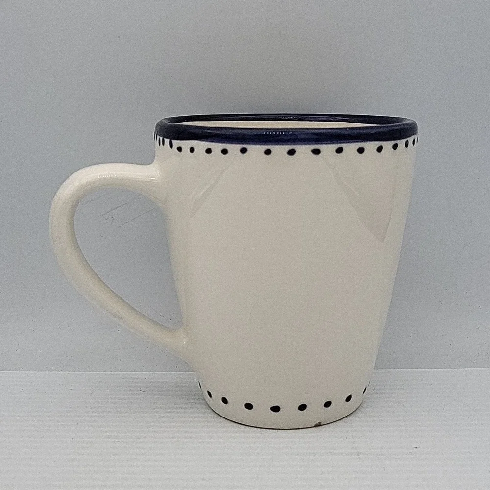 POTTERY‎ BARN TIBURON BLUE CIRCLES Coffe Mug